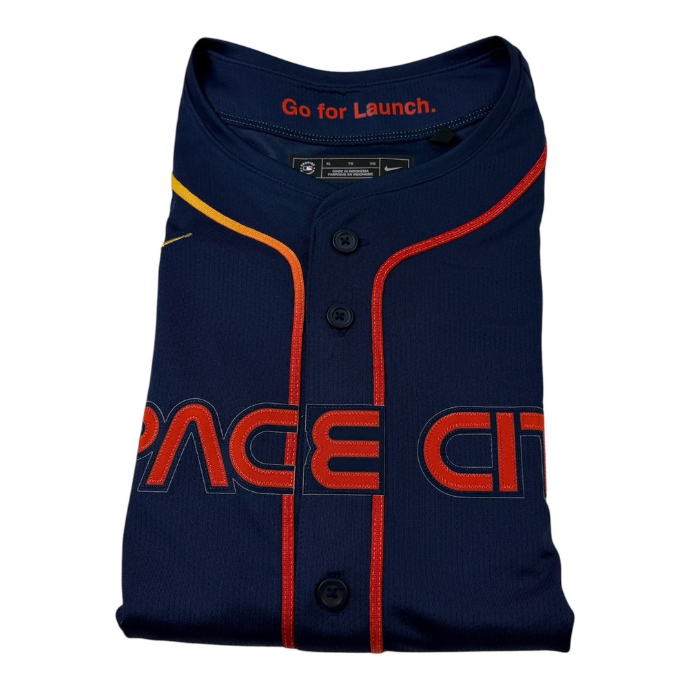 Nike Houston Astros Space City Connect Baseball Jersey Navy Blue Mens XL LNWOT